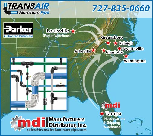 North Carolina Transair Aluminum Pipe